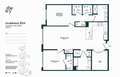 B34-AP-B21 Floor Plan at The Ivy, Chatham